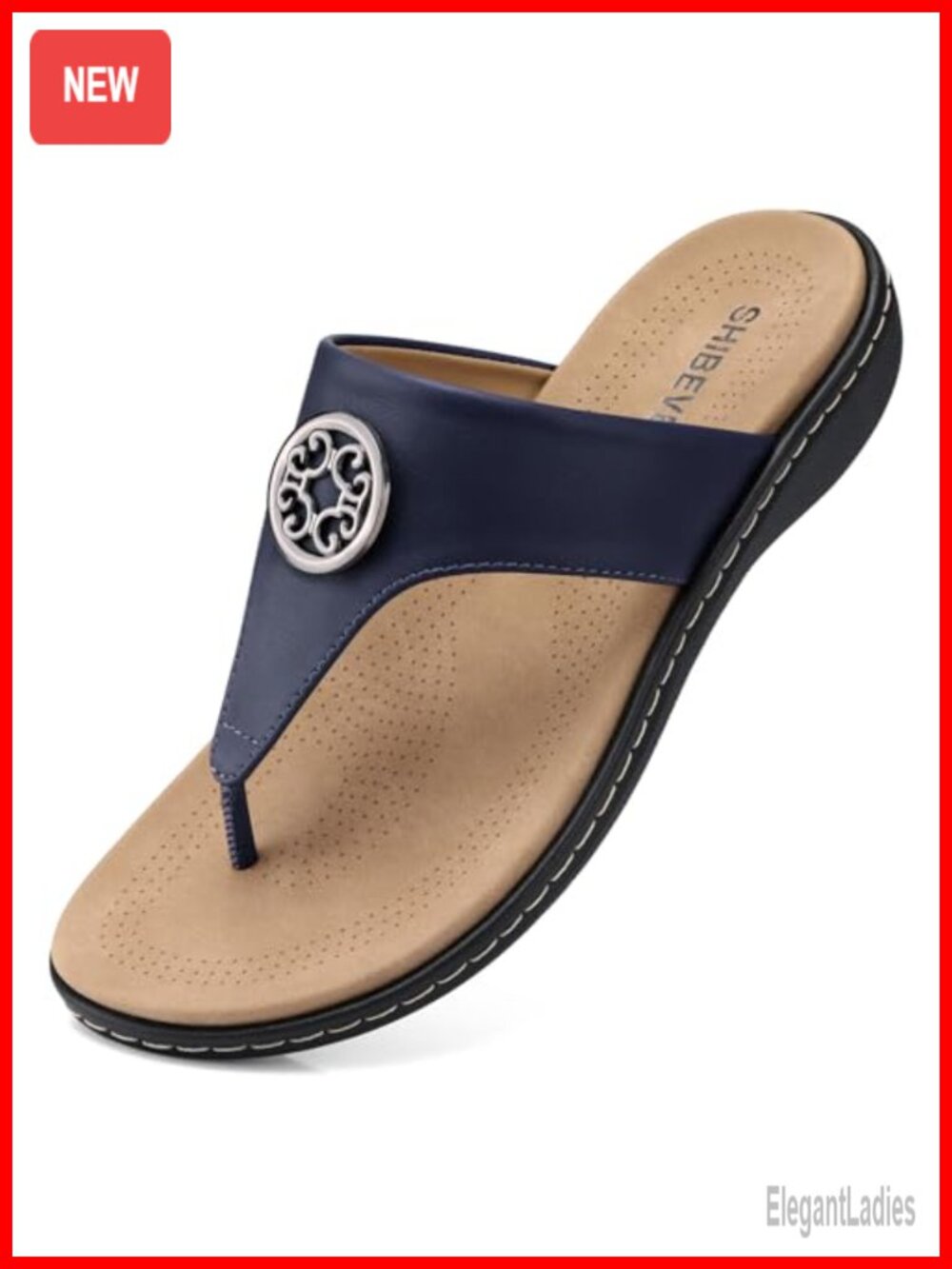 Arch Support Flat Sandals with Non Slip Rubber Sole